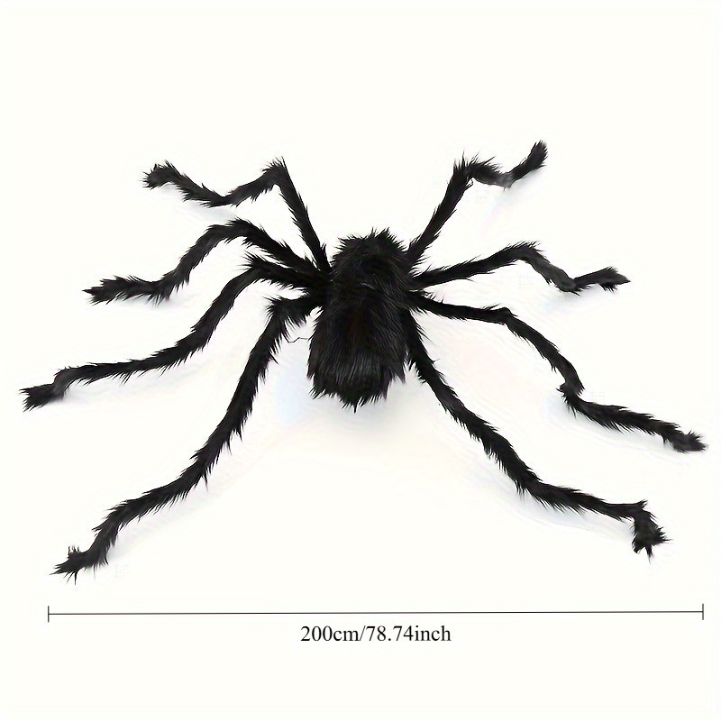 Image of 1pc/pack, 1.5m/2m Giant Ultra-realistic Black , A Terrifying Decoration Prop For , An Outdoor Giant Decoration Prop, Suitable For Indoor And Outdoor Halloween Decorations