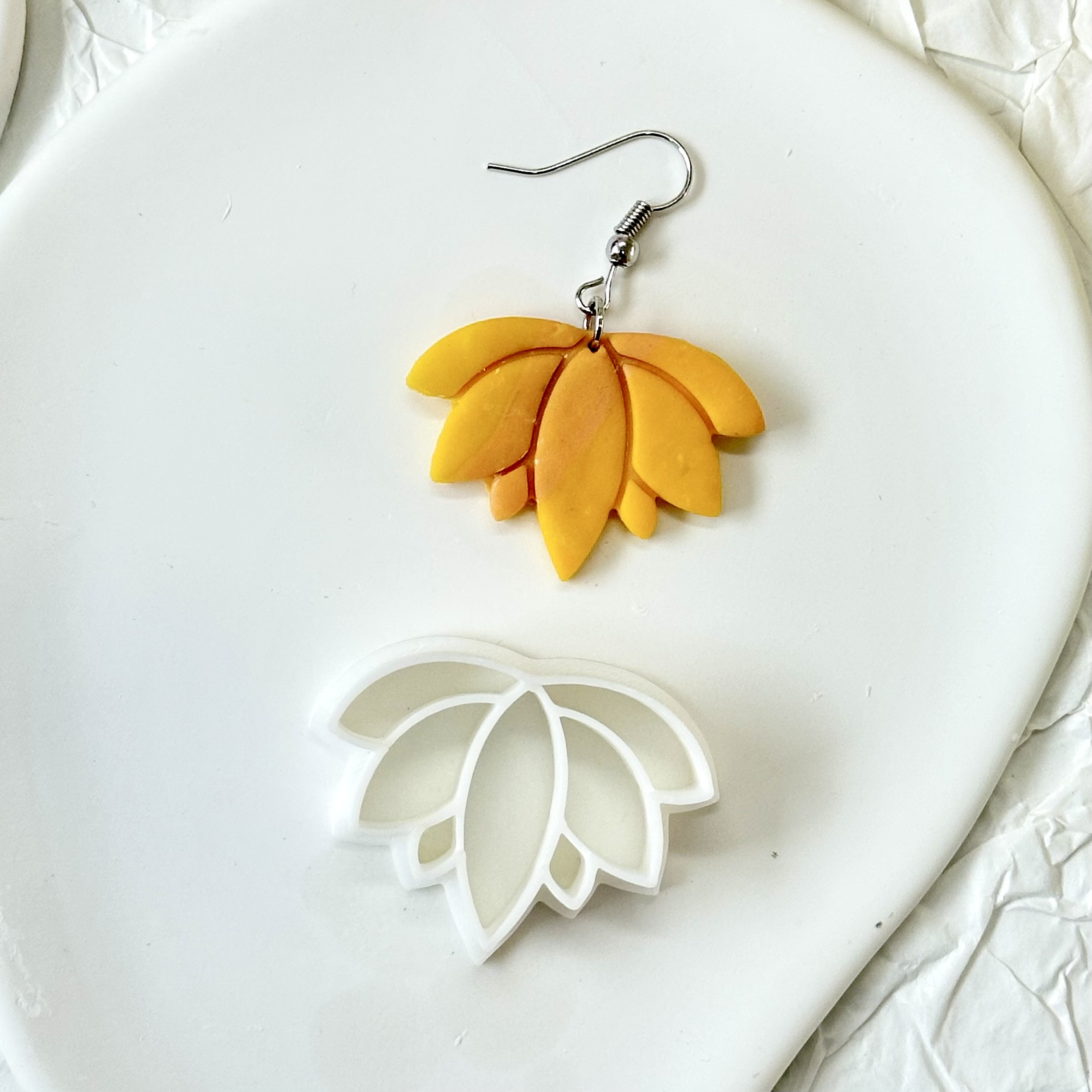 shell maple leaf polymer clay cutter earring metal stud Temu