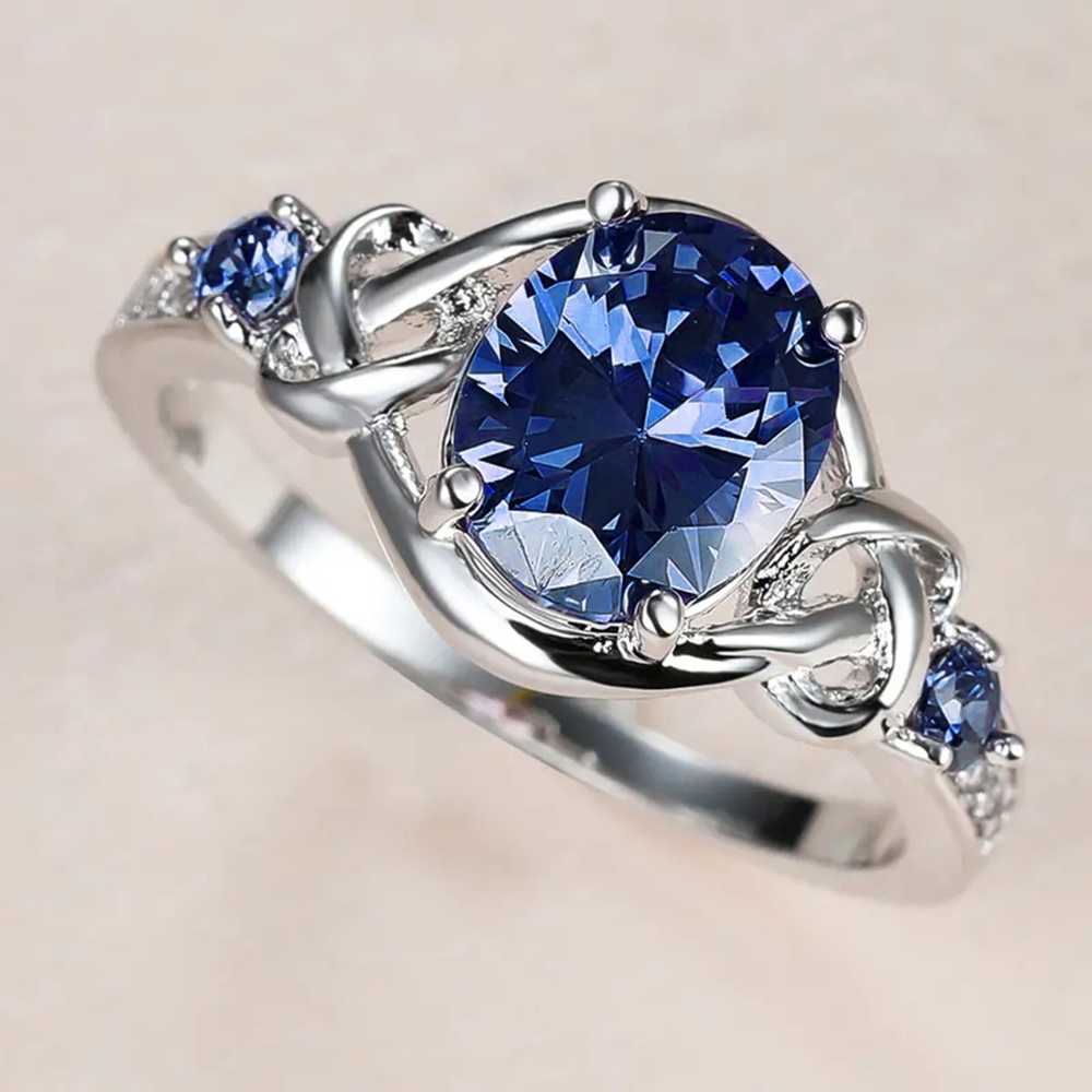 E-shop Eleganter ovaler Zirkonia-Ring für Damen, für den , , Hochzeiten, Vintage-Jubiläen und als Geschenk