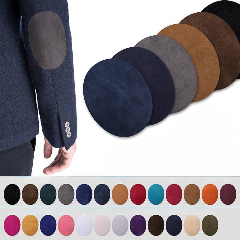 

1 Pair Elbow Pads Patches, Iron-on/adhesive Fabric, Suitable For Suits, Jackets, Sweaters, Decorative Elbow & Knee Patches, In Black, Light Grey, Navy Blue, Camel Colors