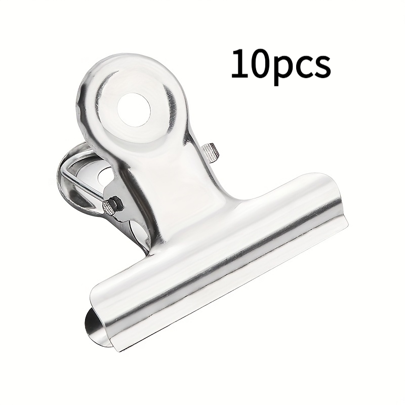 10 Heavy-duty Stainless Steel Food Bag Sealing Clips - Versatile, Resealable Clips Suitable For Kitchen, Office, And School - Perfect For Home Organization And Storage
