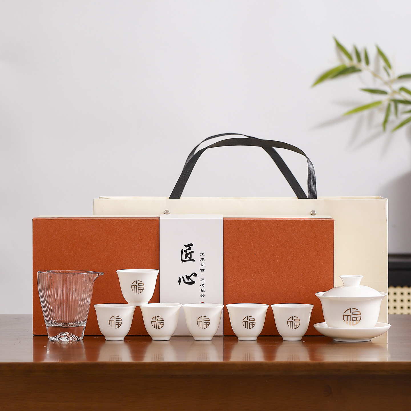 梵字，天子茶，茶の入れ，コレクション，家庭用 白磁 羊脂磁器 急須セット 中国風 盖碗 茶セット 家庭用 ビジネス