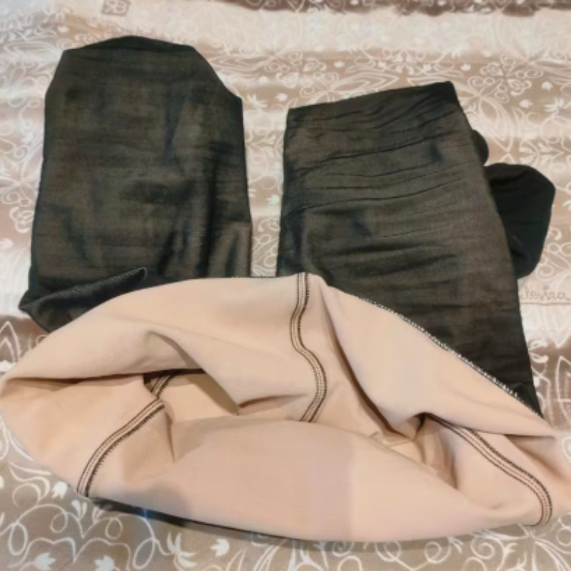 Image of 1pc Women's High-waist Warm Tights - Sexy Sheer Black Lining Pants, Warm Winter Long Socks, Comfortable Fashion Trousers, Casual Wear Pants | Sexy Underwear Pants | , Versatile Style