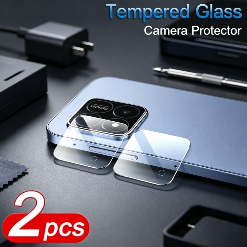 TEMU Lot de 2 films de pour objectif d'appareil photo compatibles avec Xiaomi Pad 6/8 Pro/Pad8/Pad6, en verre trempé aux rayures et d'une 9H,