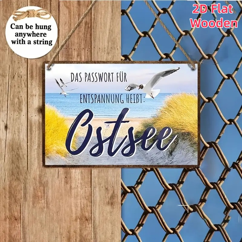 2d Flat - A 2d Format Retro Wooden Hanging Sign Featuring A , Serving As A For Relaxation. Dimensions 20cm X 15cm Or 8in X 6in, Suitable For Living Room, Bedroom, Cafe, Bar, Garage, And Home Decor