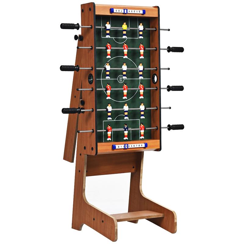 Compact Foosball Table Featuring A Sturdy Handle, Measuring 33 X 36 X 109 Cm In End