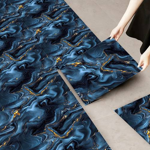 item picture 10pcs 2d flat pvc leather floor stickers pattern self vinyl flooring decals for suitable for kitchens bathrooms living rooms and bedroom walls and party celebrations 2d flat wall