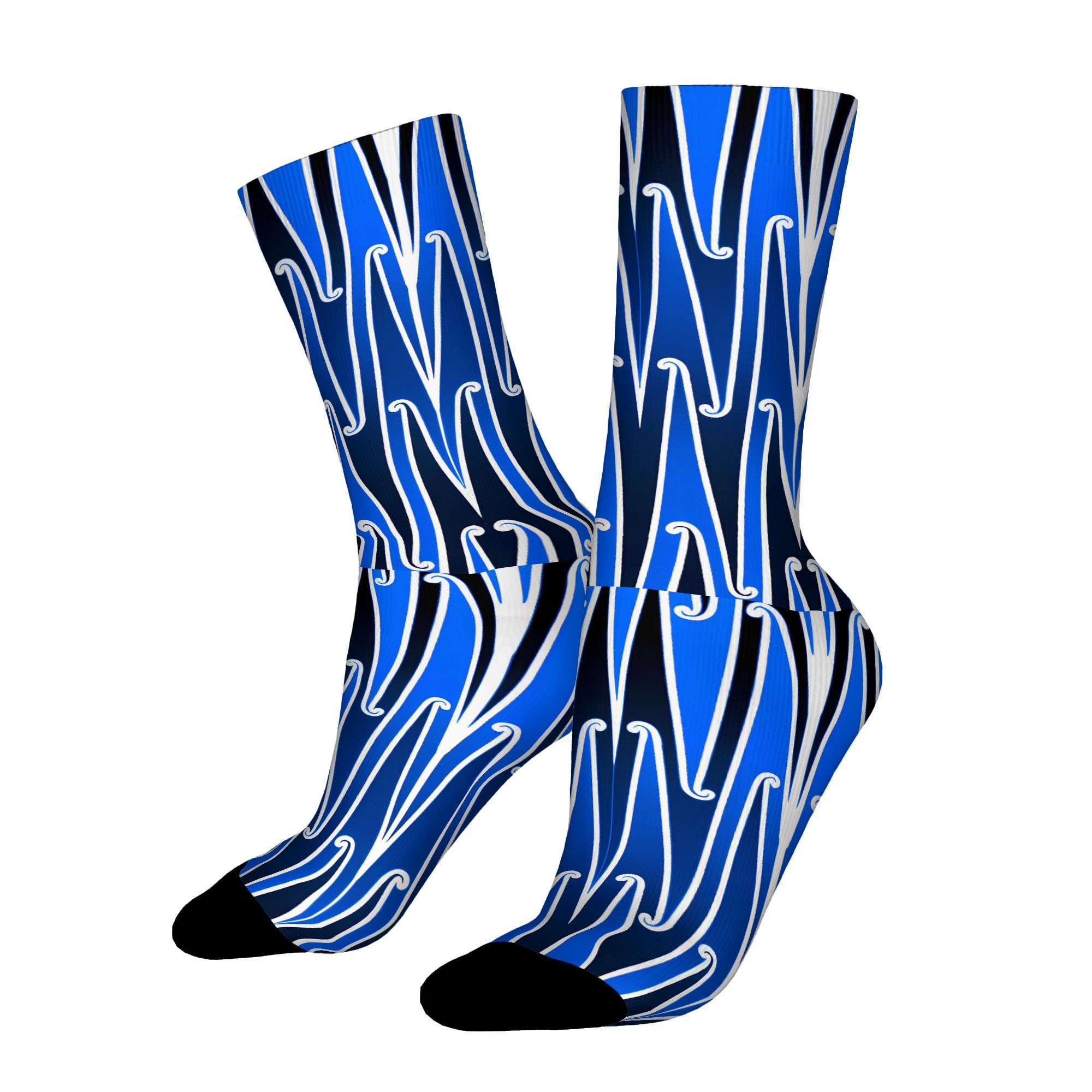 TEMU Harajuku Socks Maori Pattern Mid-calf Socks 2d Print Design For Outdoor Sports Casual Wear