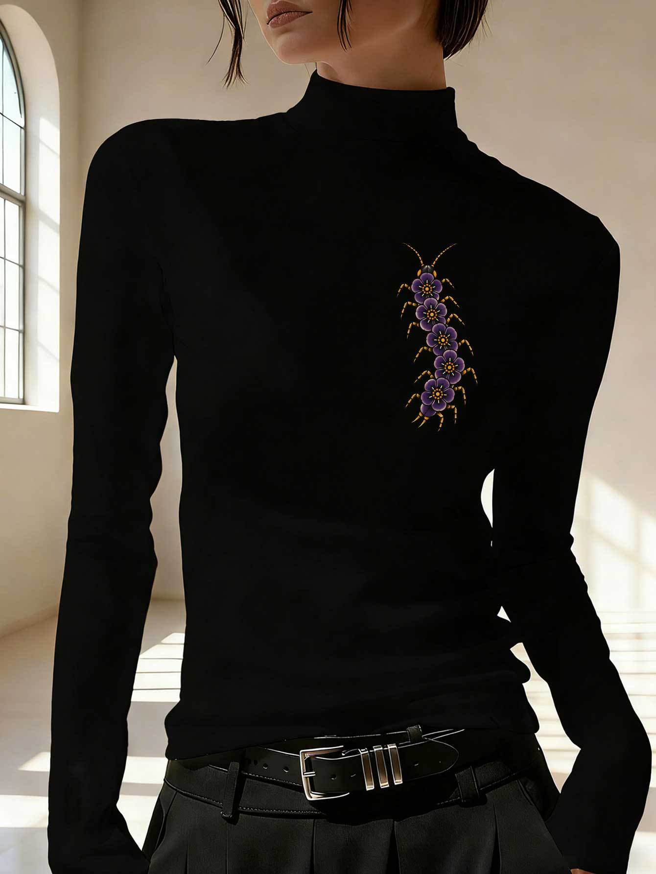 item picture womens simple and trendy warm long sleeve half turtleneck base layer top popular     pattern   autumn winter casual   and stylish long sleeve top fashionable and elegant   fit design for layering t shirts