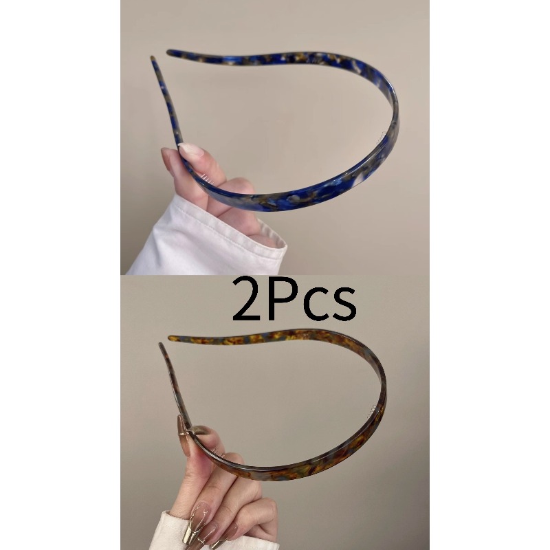 Image of Minimalist Luxury Marble Grain Acetate Eyeglass-style Non-slip Headband For Women