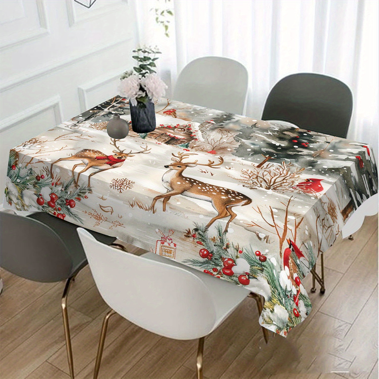 

Christmas And Tablecloth - , , For Gatherings And Decor