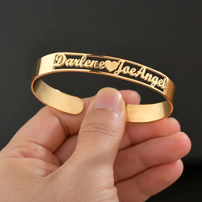 

Customizable Steel Bracelet - 18k , Personalized - 's Day