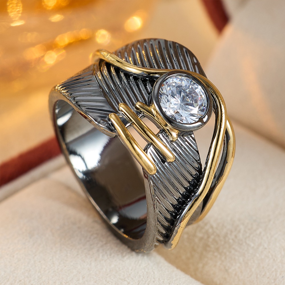 Women's Retro Contrasting Color Fashionable Ring