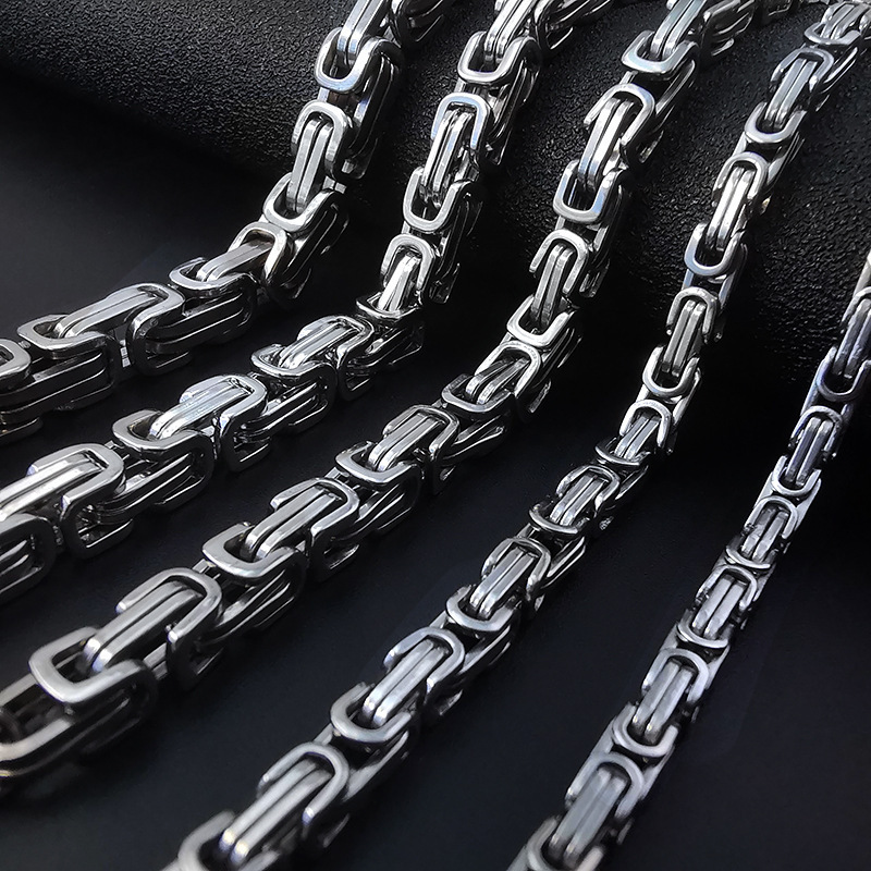 1pc Men's Powerful Chain, Made Of 316l Stainless Steel With , Suitable For Daily Or Street Wear, Chain Length 500mm/600mm