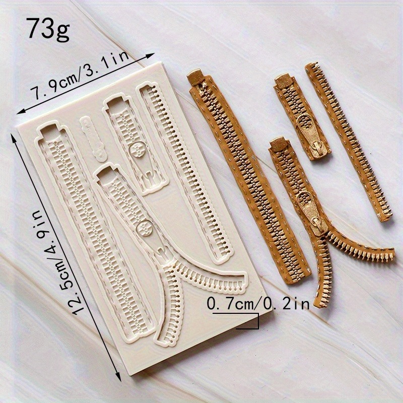 TEMU 1pc, 3d Silicone Zipper Belt Mold - Gadgets And Additions