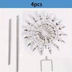 4pcs set 2 poles 1 3d windmill 1 conveniently packaged for easy assembly and dancing with the wind outdoor decoration windmill windmill yard and garden metal decoration