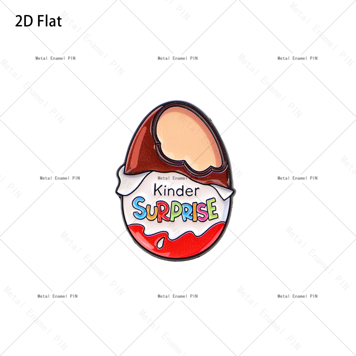 TEMU Épingles de en émail Kinder Surprise plates 2D, broches unisexes, accessoires de mode pour sac à dos, vêtements, cadeau, plates 2D