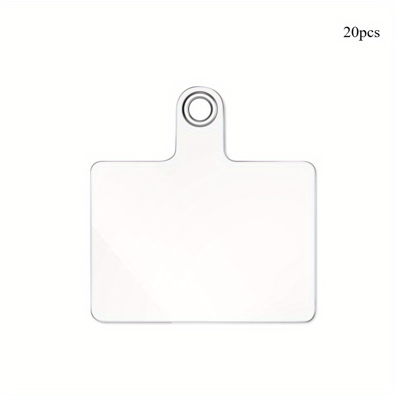 20/50pcs Transparent Pvc Mobile Phone Lanyard Straps With Detachable Card Gaskets - Hanging Cord Patches For , Ideal For , Phone Safety Accessories| Patches|durable Gaskets