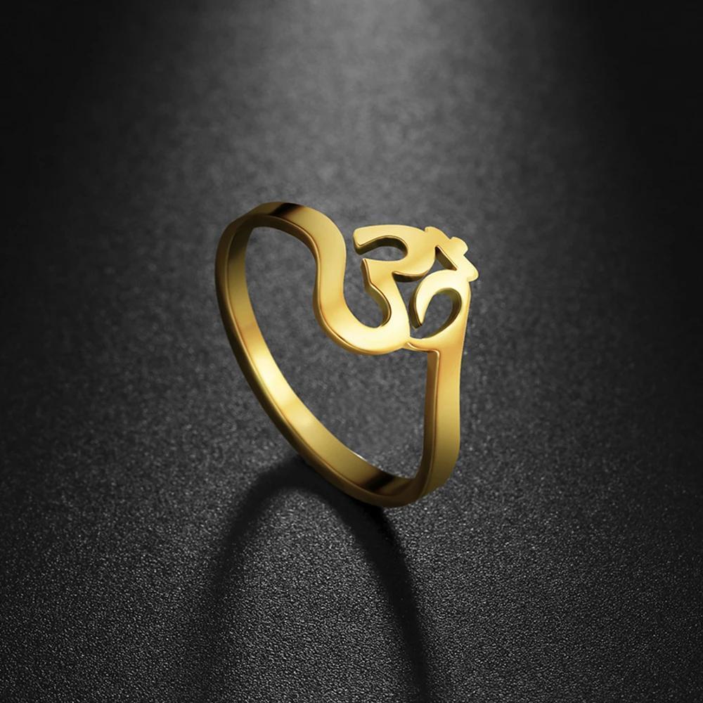 Stainless Steel Hindu Yoga Om Aum Ring