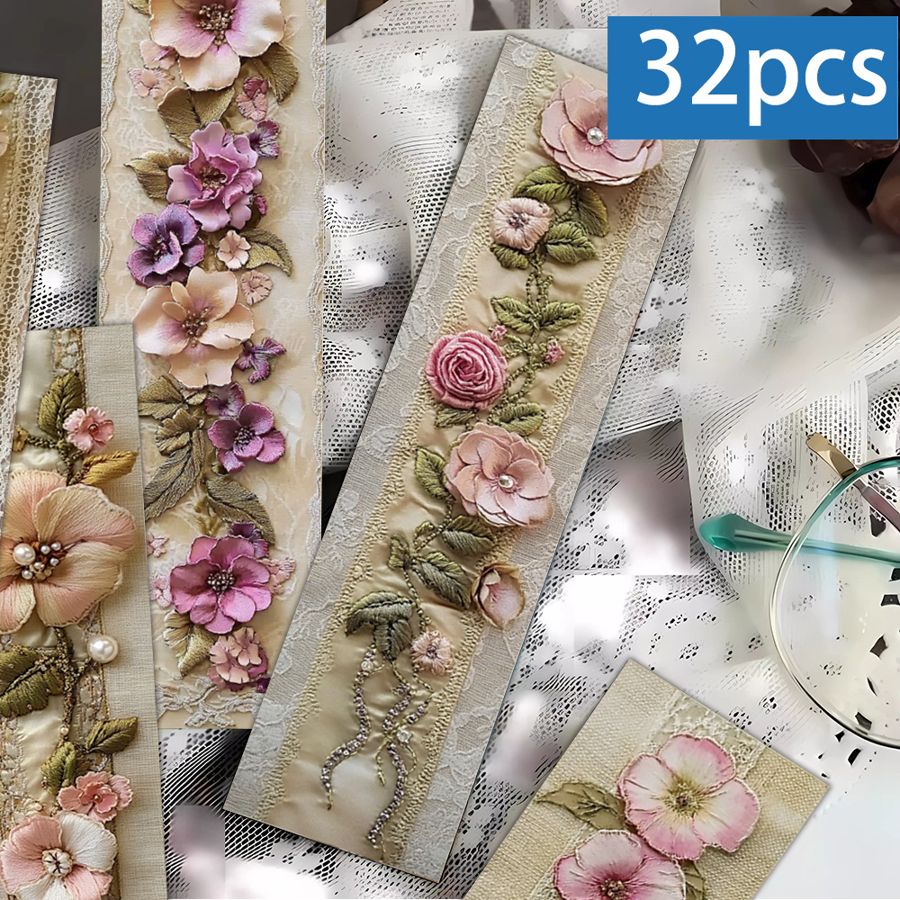 TEMU Set da 32 segnalibri con motivi in tonalit� di oro e beige, insieme a illustrati ispirati al . Regali ideali per dei libri, progetti fai da te