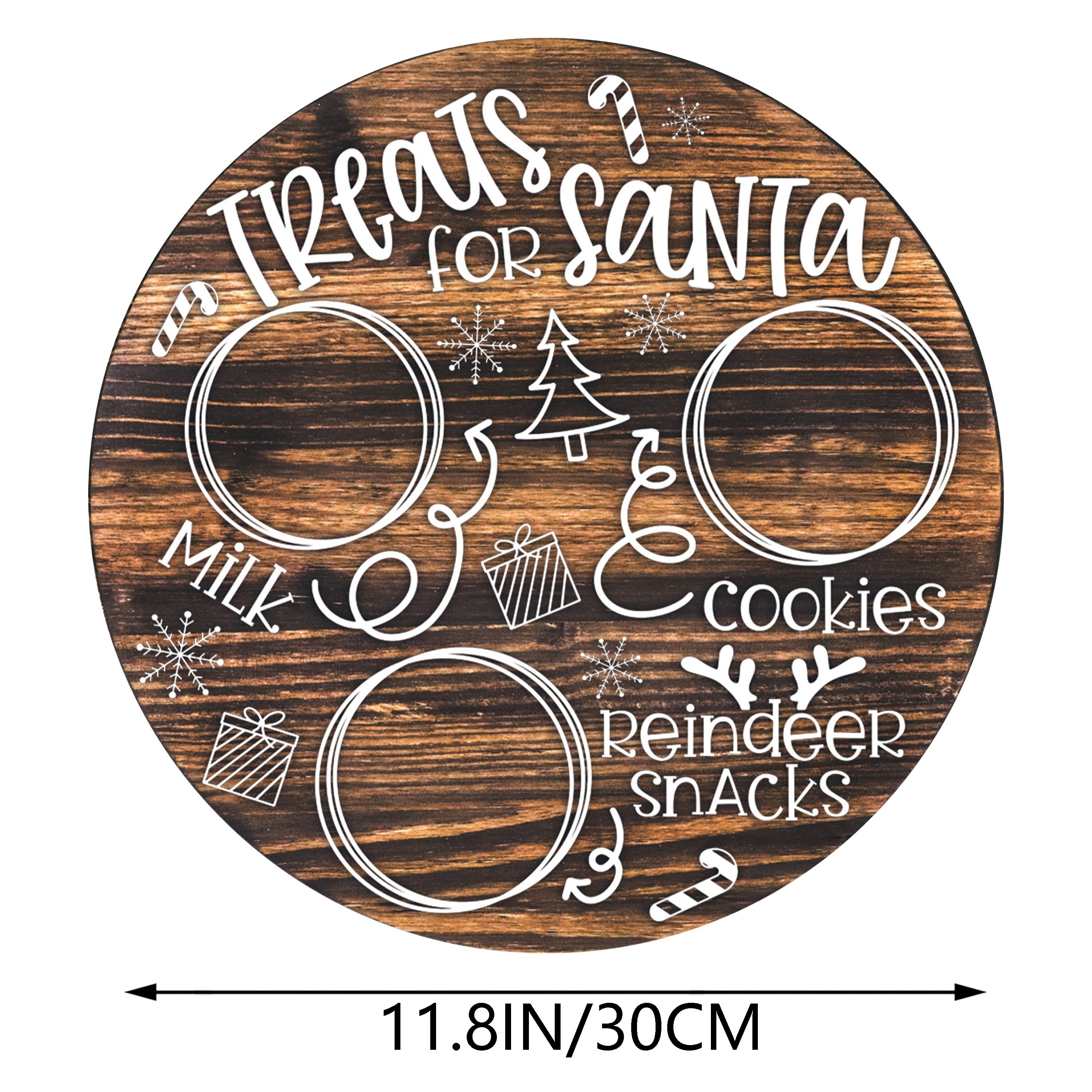 TEMU 2d Flat Santa Tray Decoration, Tray, Wooden Christmas Decor, Reindeer Tray For Christmas Eve, Christmas Gift (non-food Contact)