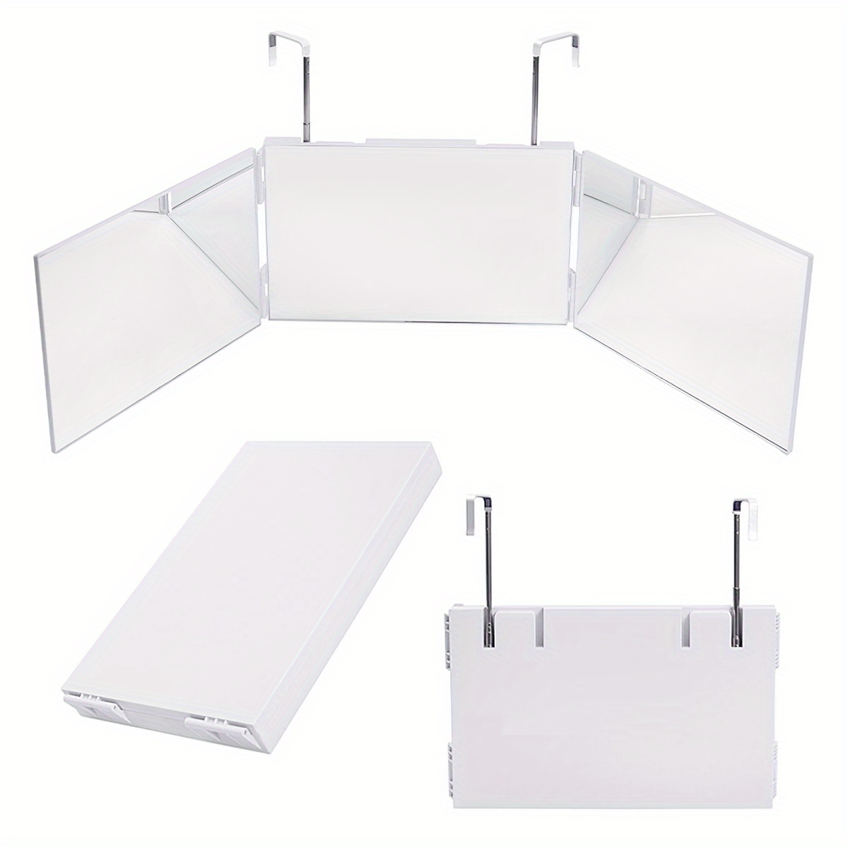Folding Tri-Fold Makeup Mirror for Grooming and Beauty