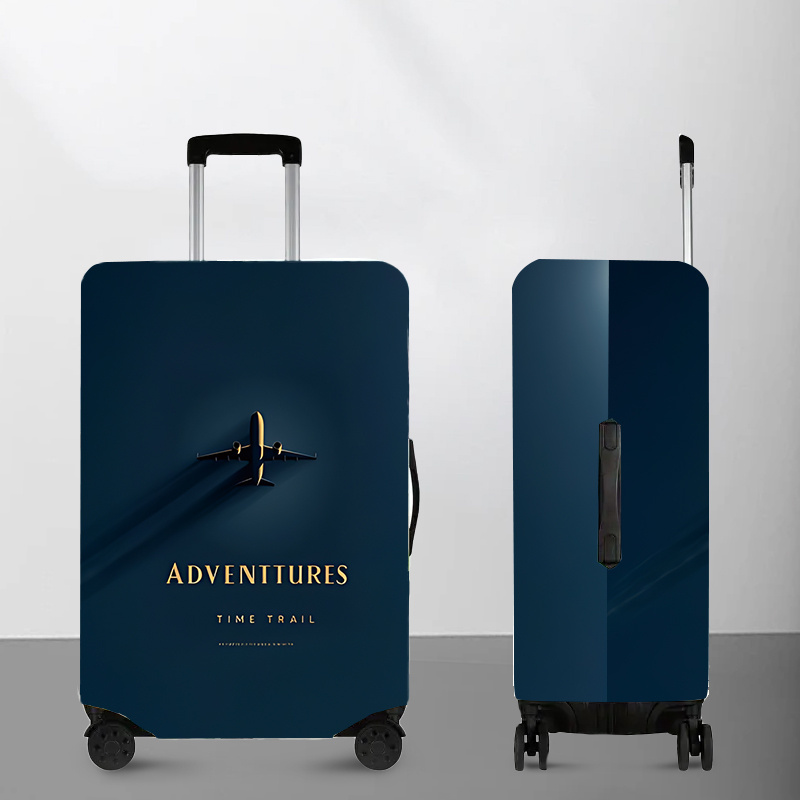 TEMU Durable Travel Luggage Cover 2d Flat Print - Elastic Protective Cover For 18 To 32 Inch Suitcases, Provides Sturdy Protection For Suitcases And