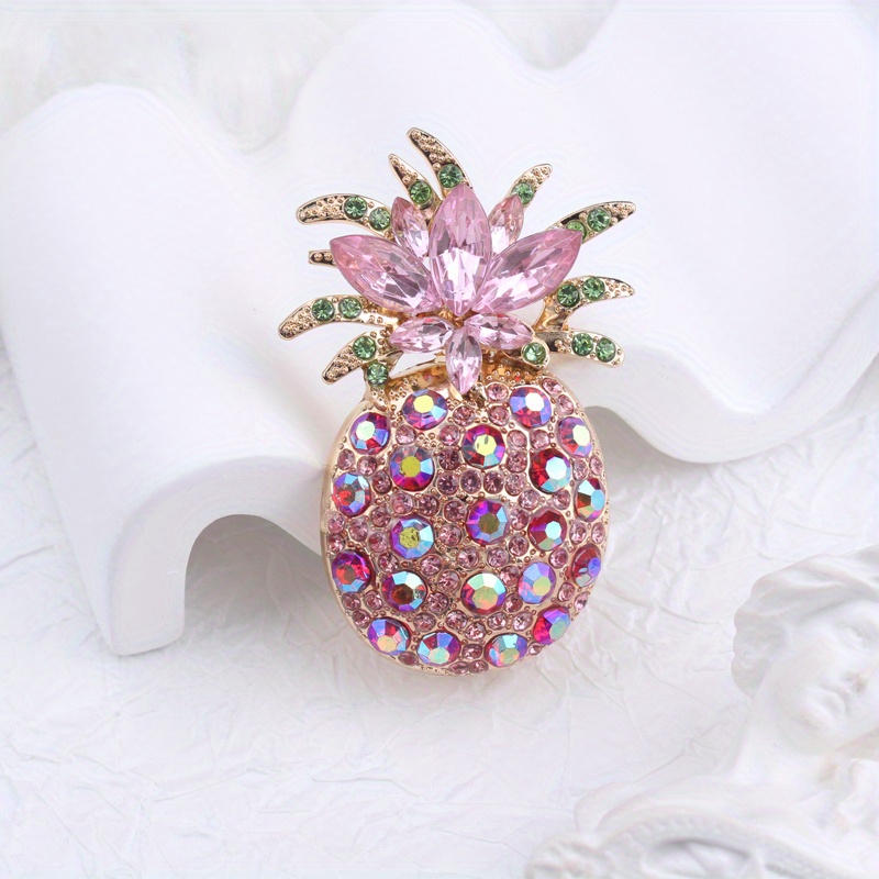 TEMU 1pc Pineapple Exquisite Women's Brooch And Pin Jewelry, Combining Retro With Fashionable , Exquisite And To Showcase Charm, Embellishing Scarves, Jackets, Bags And , Wedding