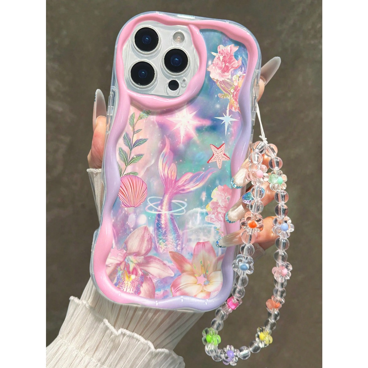 TEMU Phone Case - Cute Doodle, Stylish And Thick Shockproof Phone Case With , Featuring Adorable Prints And A Lanyard Chain. Phone Case Compatible