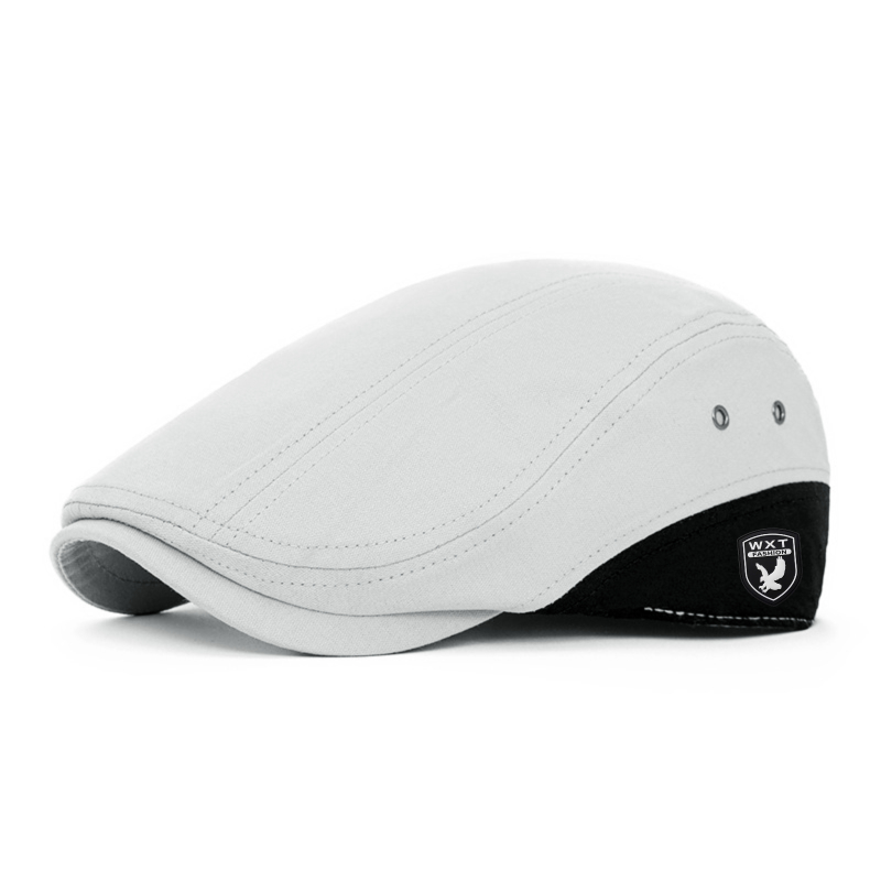 TEMU Men's Retro Flat Beret - Pvc Coated Adjustable Hat Suitable For Christmas, Lightweight Breathable Suitable For Casual Wear, Pvc Coating &