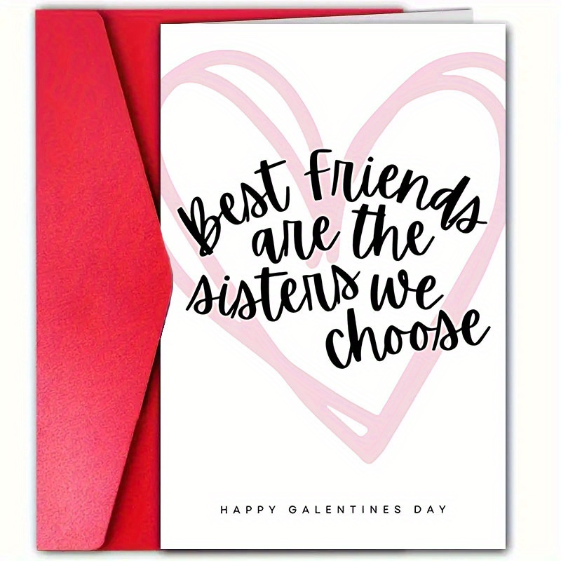 

1pc Valentine's Day Greeting Card For - 12cm X 18cm Paper Card With Envelope, Galentine's Day, Birthdays, Holidays, And New Year Celebrations