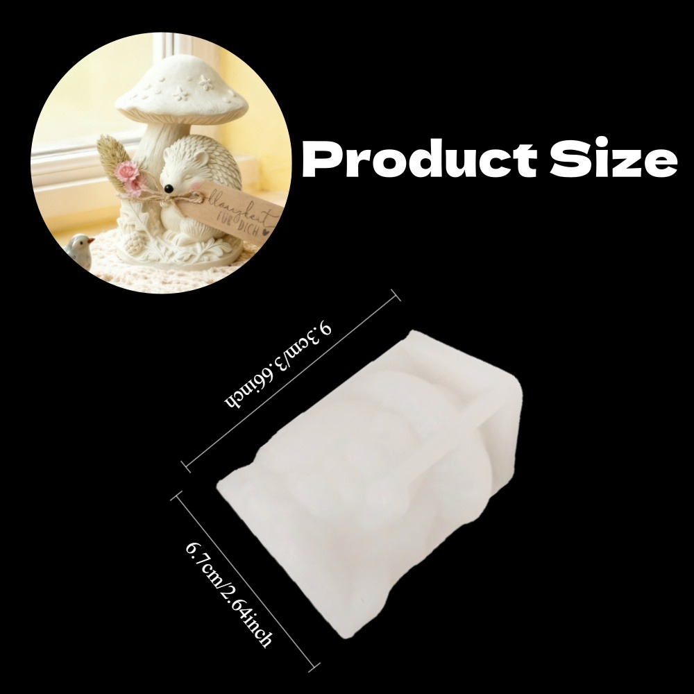 Resting Hedgehog Epoxy Resin Mold -candle Making Mold - Clay And Plaster Mold Reusable Silicone Mold For Diy Candle Making, Epoxy Resin Craft, Perfect For Easter Decor & Romantic Gifts