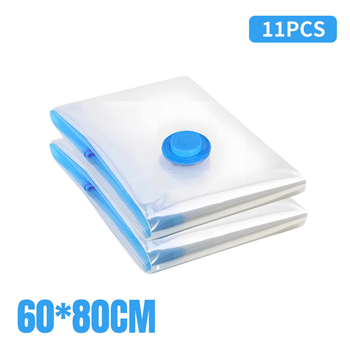 Image of Jumbo Vacuum Storage Bags, Set Of 11, Designed For Compressing And Storing Clothing, Comforters, Bedding, And Blankets