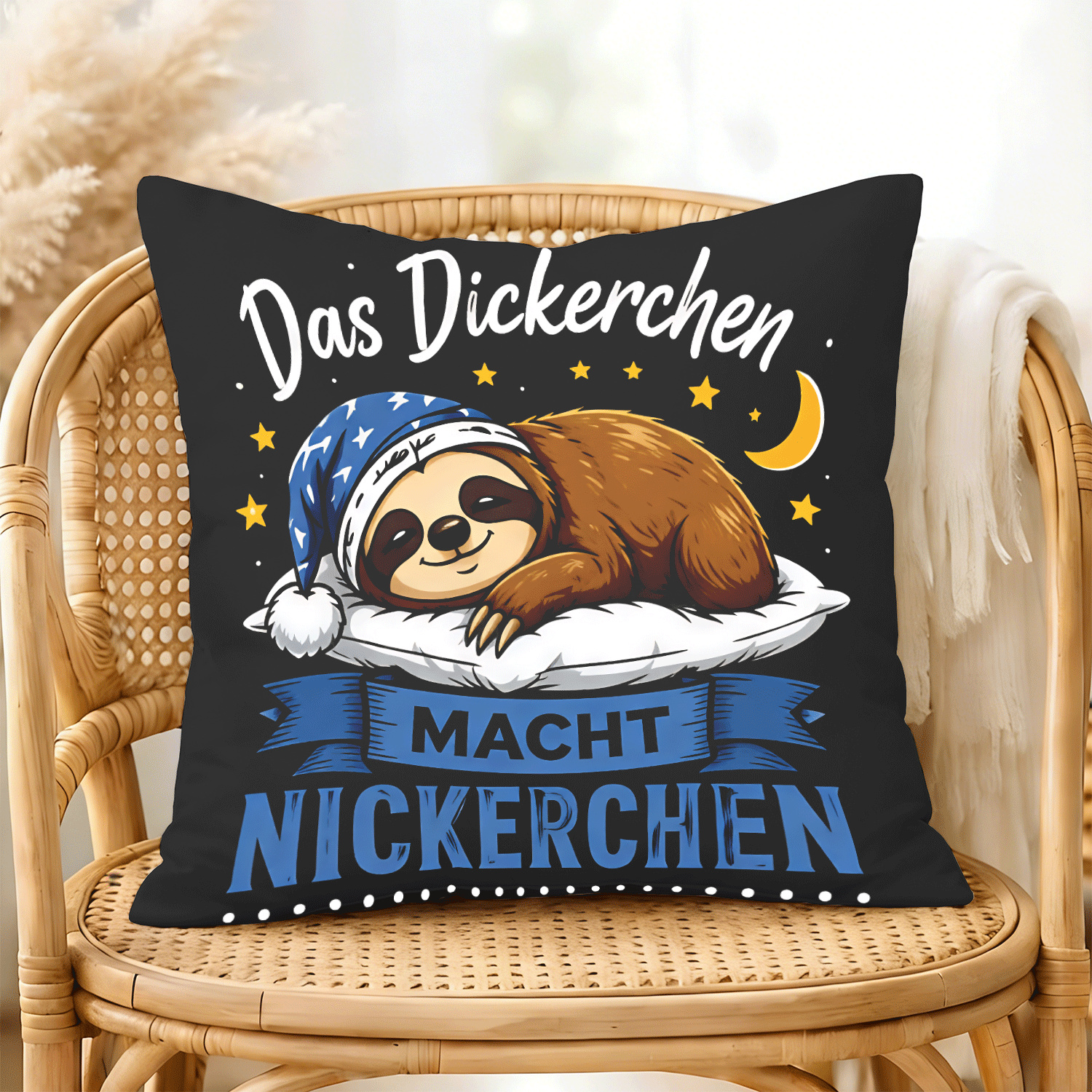 TEMU Schlafanzug Der Dicke Nickerchen (4) Deko Kissenbezug 1 Stück 45X45Cm Beidseitig Bedruckter Kissenbezug für Wohnkultur und Weihnachtsgeschenke