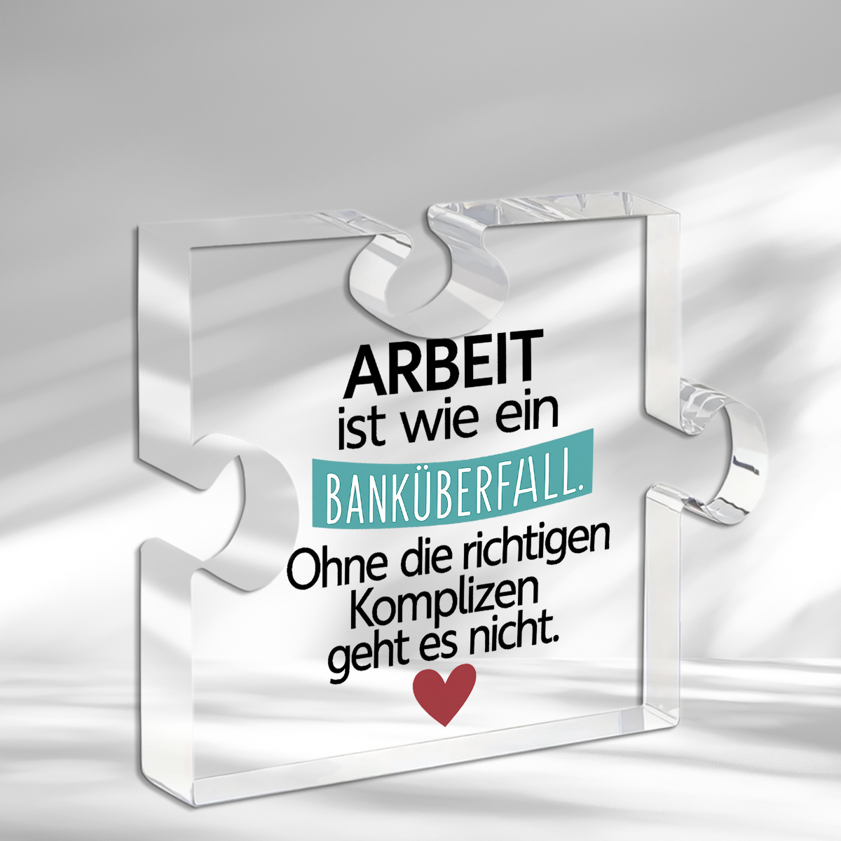 TEMU [2d Flat] 1pc Inspirational German Acrylic Plaque - "arbeit Ist Wie Ein Bankerfall" Quote, Perfect Gift For Coworkers, , , , Day, , Appreciation