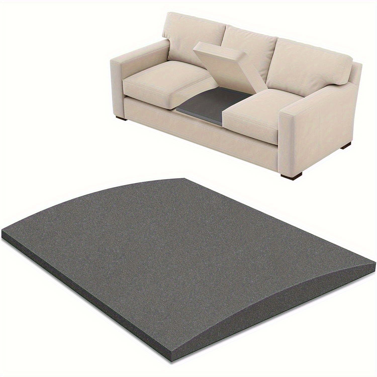 TEMU 1/2/3pcs Sofa Support For Indented Cushion Sofa Support, High-density Foam Under Cushion Repair 50.8cmx 50.8cm Furniture Seat Dimple Repair