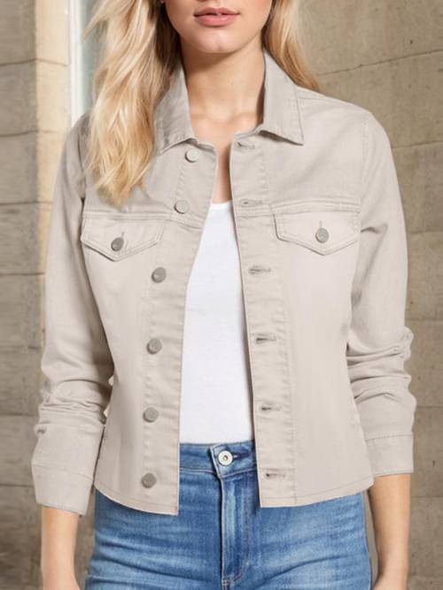 women loose thin street style coat collar long sleeve buttons casual cargo jacket easy commuter all match jackets
