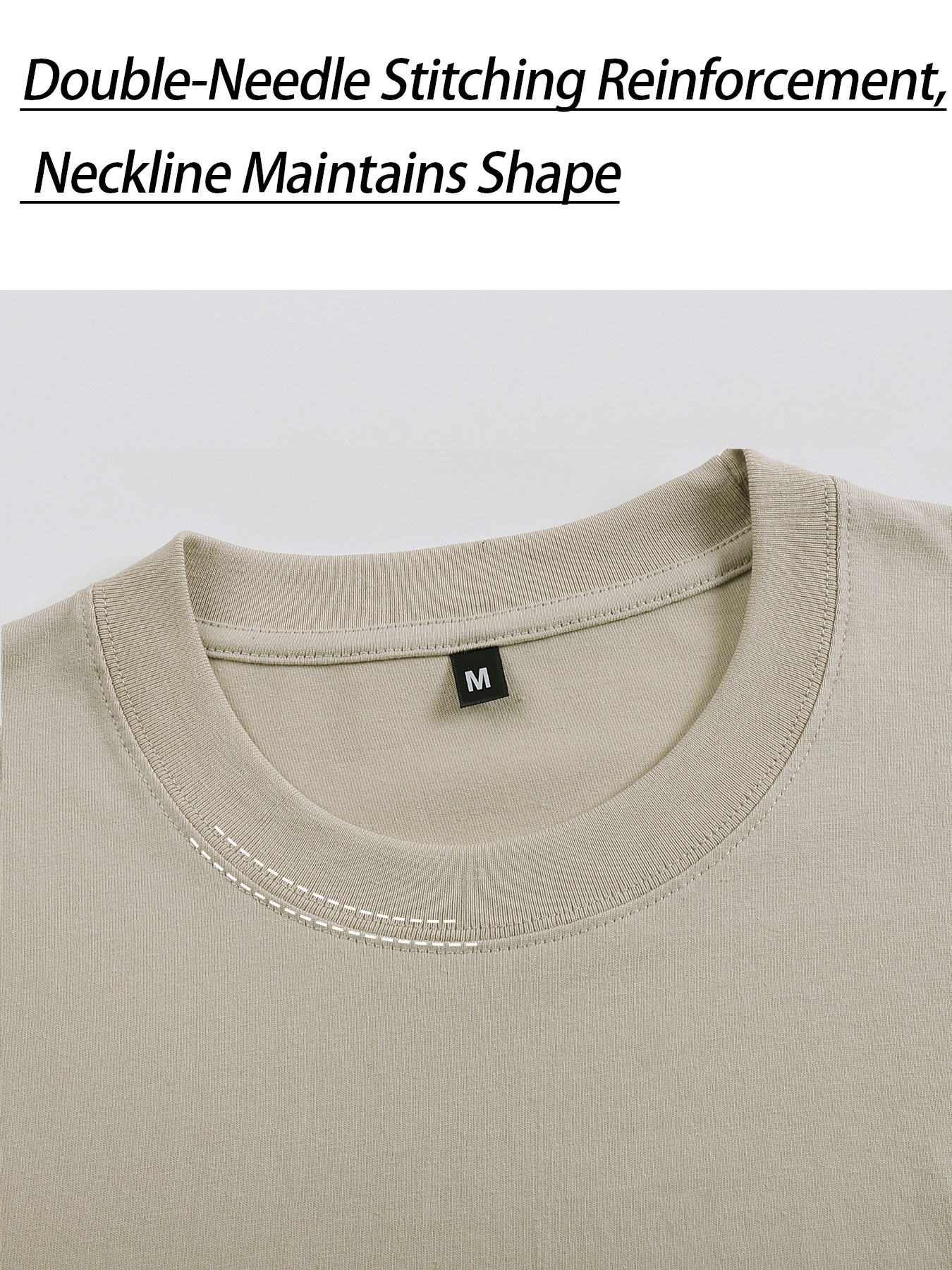 TM471 Tricou pentru bărbați 100% bumbac cu imprimeu simplu cu litere, mânecă scurtă, confortabil și respirabil pentru timp liber, măiestrie de înaltă calitate cu trei ace și cusătură grea