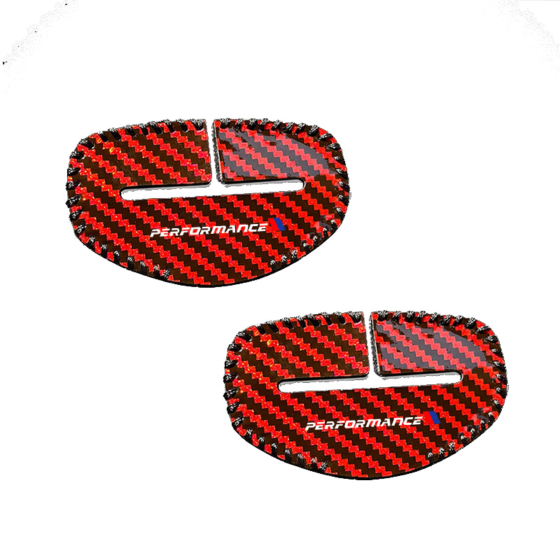 TEMU 2pcs Glossy Carbon Fiber Texture Seat Belt Protectors For Performance, Prevent Damage To The Interior Of The Vehicle
