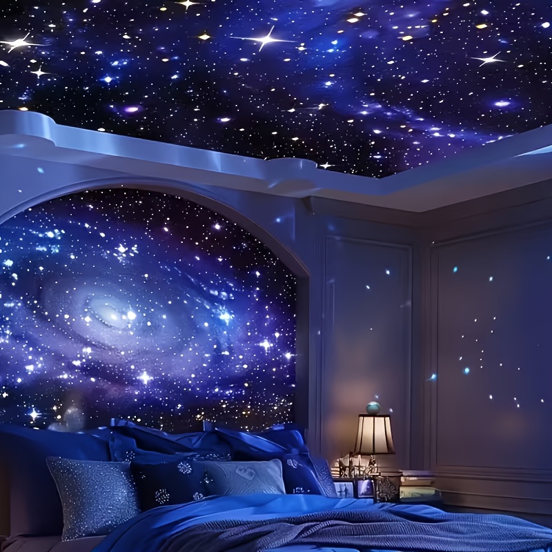 TEMU 1pc Romantic Aurora Projector - Displays Northern Lights Effect, Suitable For Bedroom, Living Room, Office, And Party Decoration. Modern ,