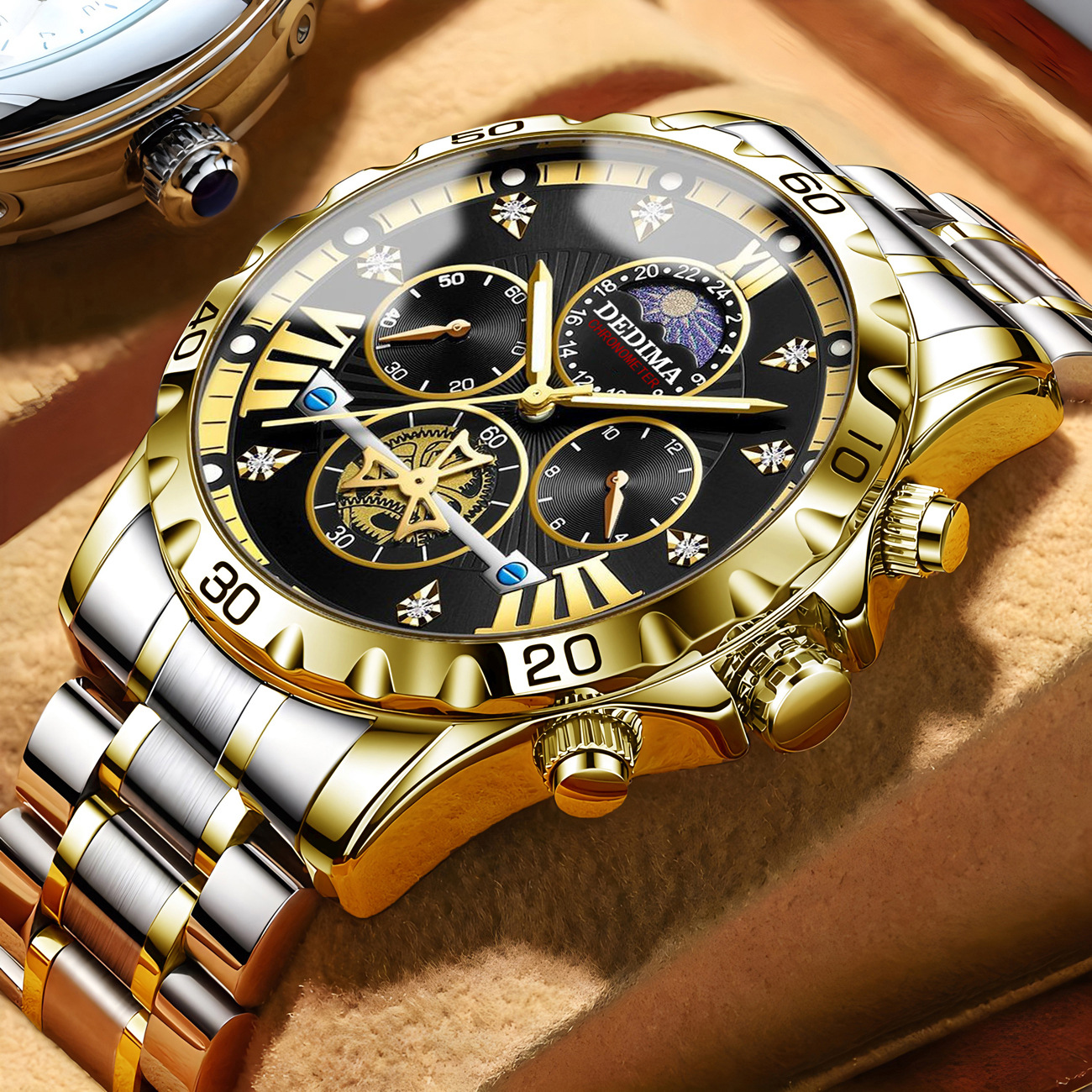 TEMU Genuine Men's Watches, , Suitable For Students, With Luminous And Flying Wheel Features, High-grade Quartz Men's Watches, Vintage Watch For Men,