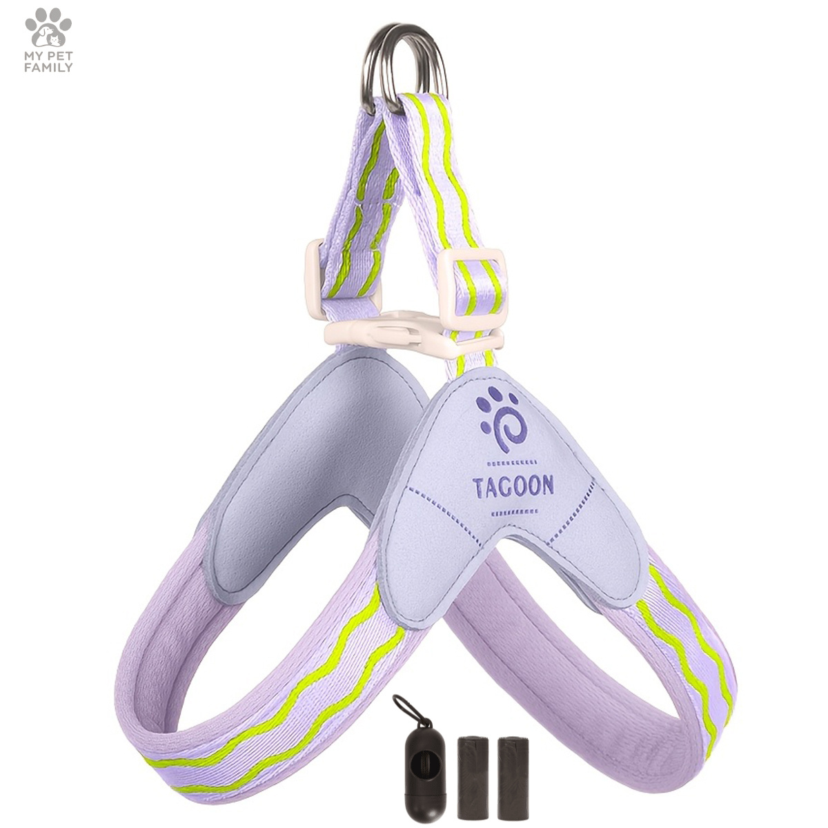 4pcs Anti-Pull Vest-Style Pet Harness Set