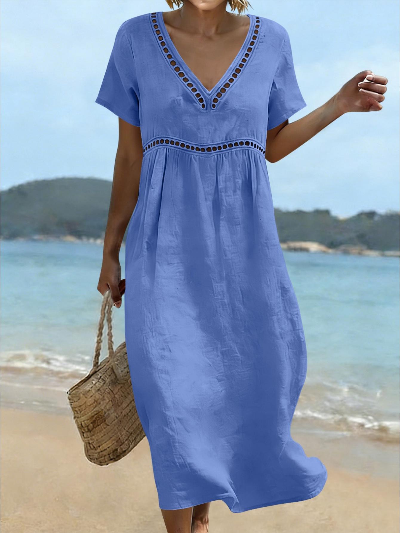 princess polly baby blue dress Boho Vintage Floral Sundress for Women