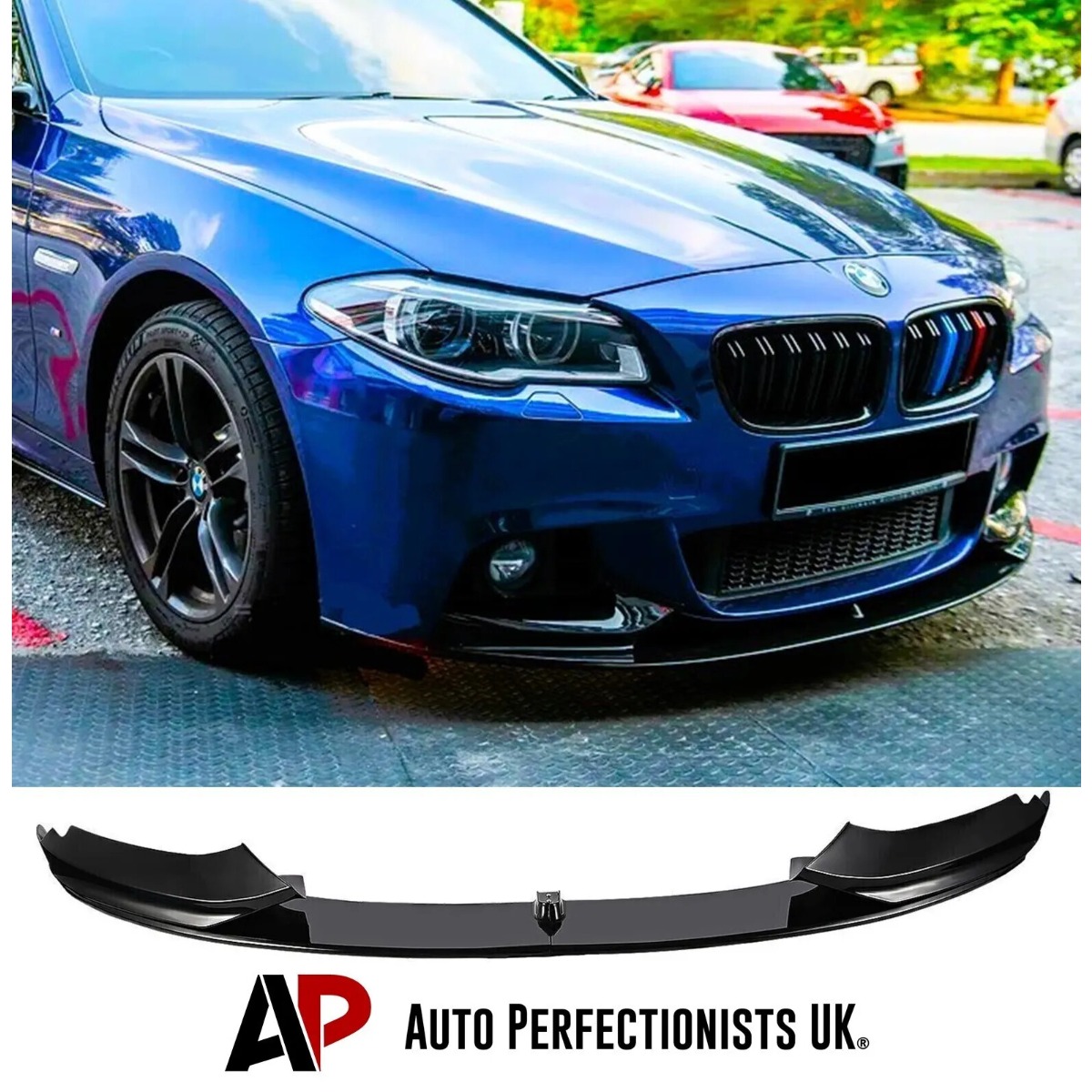 TEMU For F10 F11 Gloss Black Front Splitter Spoiler M Sport 2010-2017