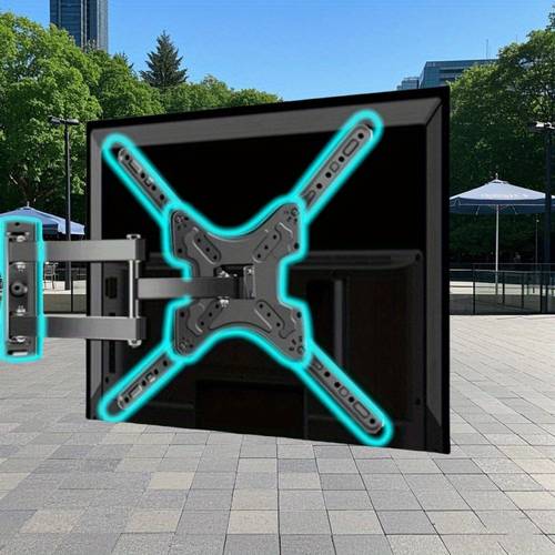 support mural pour avec bras mécanique réglable pour les , support rétractable à plusieurs pour s led/lcd de 14 à 60 pouces, pas besoin de batterie, design noir élégant pour les salons , option dinstallation polyvalente, design , construction robuste