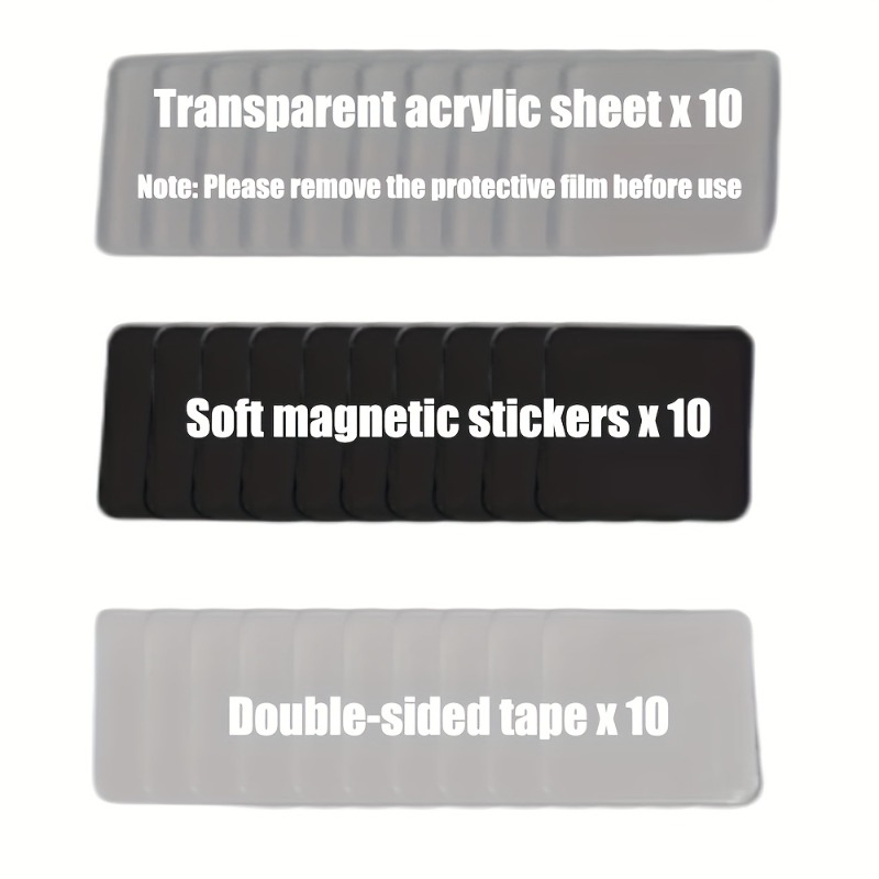 E-shop 30-teiliges transparenter Acryl-Kühlschrankmagnet-DIY-Set, magnetische Fotorahmen-Kühlschrankmagnete, handgefertigte Foto-Kühlschrankmagnete,