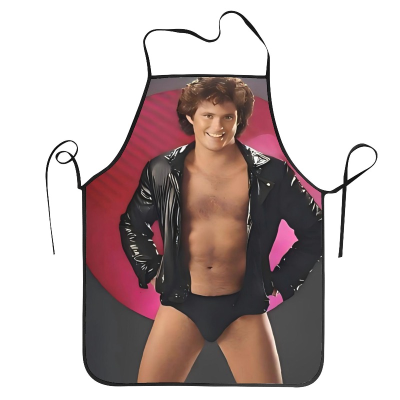 E-shop 1 Stück David Hasselhoff Lätzchen Schürze, Unisex, Erwachsene Küchen Schürze, Maler Schürze