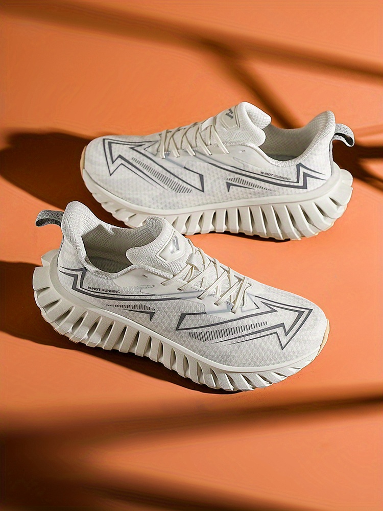 Men'S Lightweight Breathable Running Shoes - Cushioned Athletic Sneakers with Non-Slip MD/TPR Outsole, All-Season Training Shoes for Gym, Hiking, Jogging - Grey/Green Accents - Lace-Up Closure for Secure Fit - Ideal for Beginners & Advanced Runners, Outdoor Activities, Sporty Design, Durable Construction, Performance Footwear, Active Lifestyle