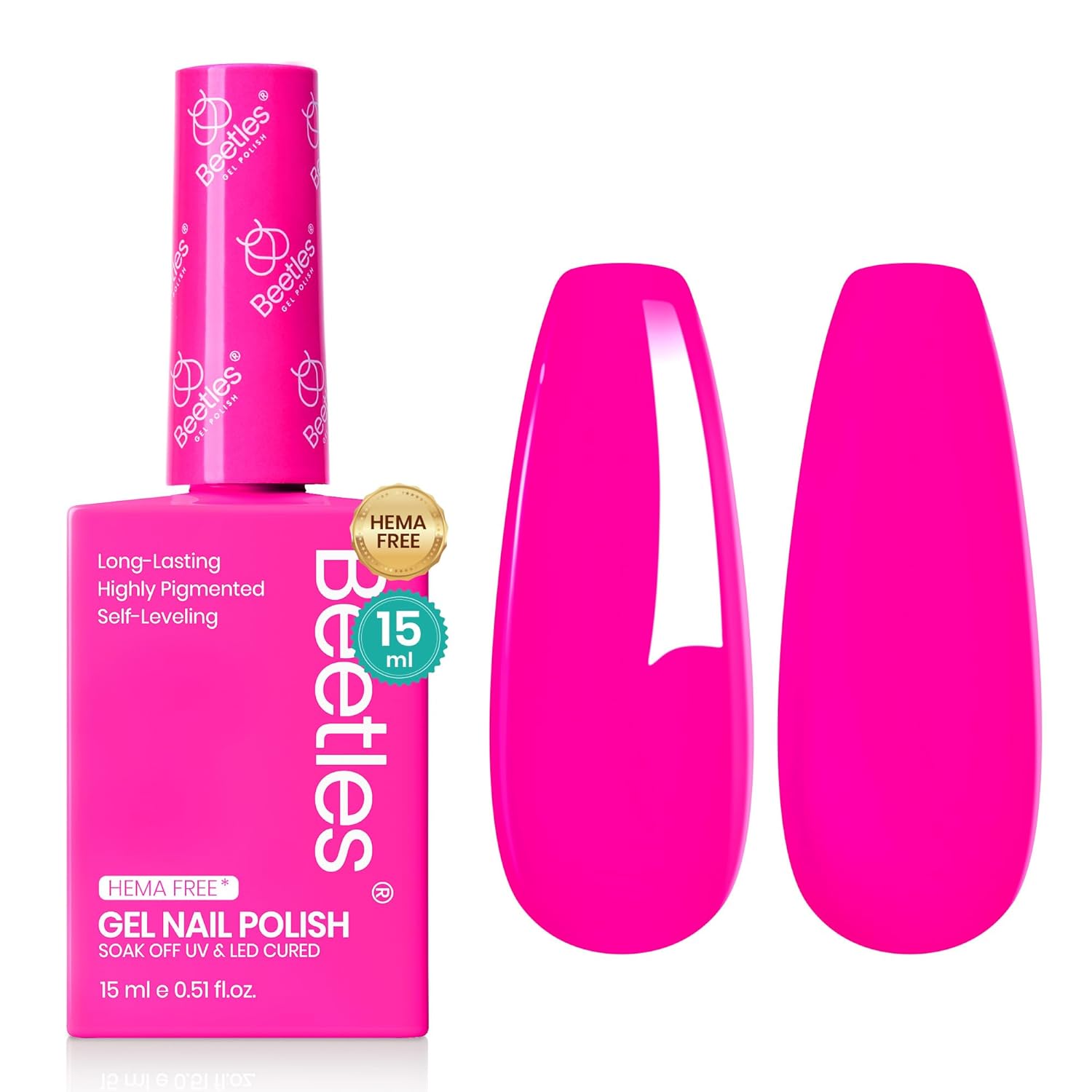 Image of Beetles Neon Polish - / - Polish Suitable For Women, Long-lasting Gel Polish For Manicure & Pedicure, Vibrant Neon Color, Instant Gel For Nail Care (no Formula)