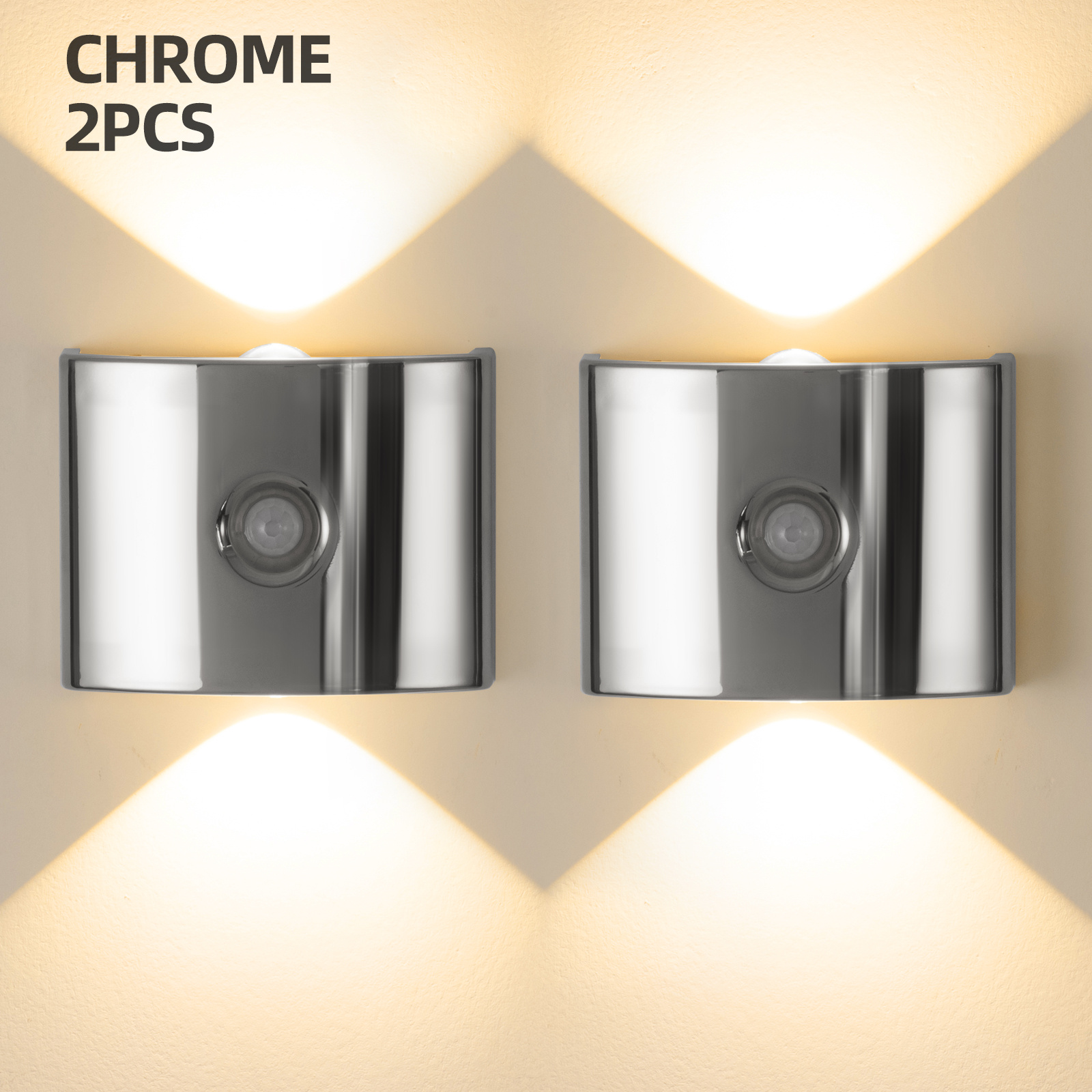 TEMU Luz de Inducción Inteligente, Lámpara de Pared LED con Sensor de Movimiento, Batería Recargable USB de 1200Mah, Luz Nocturna de Instalación